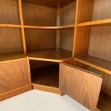 Danish Modular Teak Library Bookshelf Corner Unit Bookcase Mid 20th Century