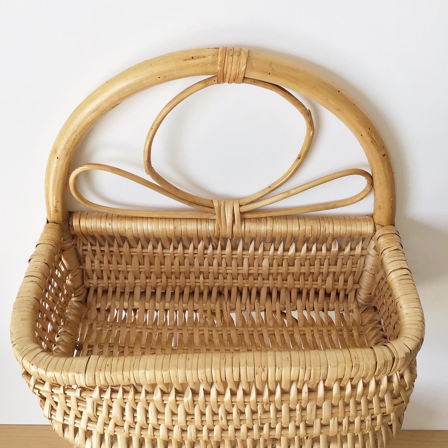 Vintage rattan shelf