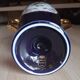 Vase en porcelaine de Limoges bleu de four et dorure 22K