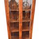 Grande vitrine / vaisselier en bois exotique. 175 cm. Deco vintage