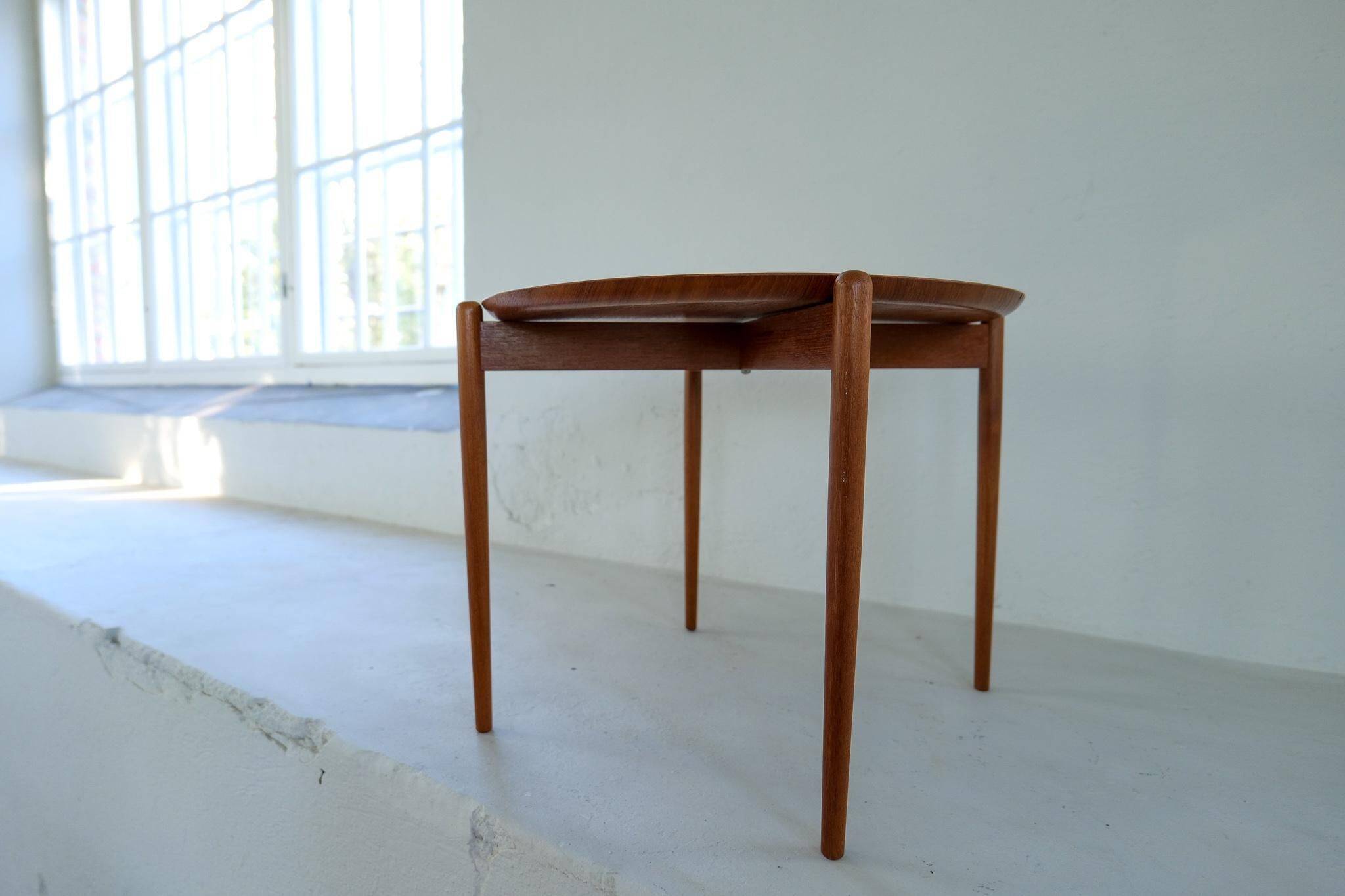 Mid-century modern teak side table/tray Sweden 1960s