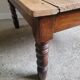 Wooden coffee table with turned legs