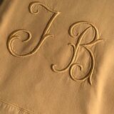 Old linen and yellow cotton sheet