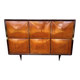 Mid-Century Wood and Brass Sideboard in the style of Paolo Buffa, Italy, 1950s