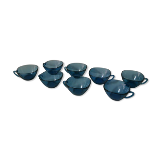 Lot de 8 tasses bleues Vereco