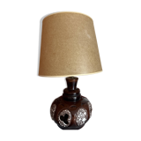 Vintage brown ceramic lamp