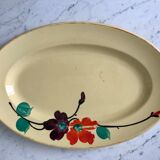 Oval flat digoin sarreguemines model "ginette" years 30-40