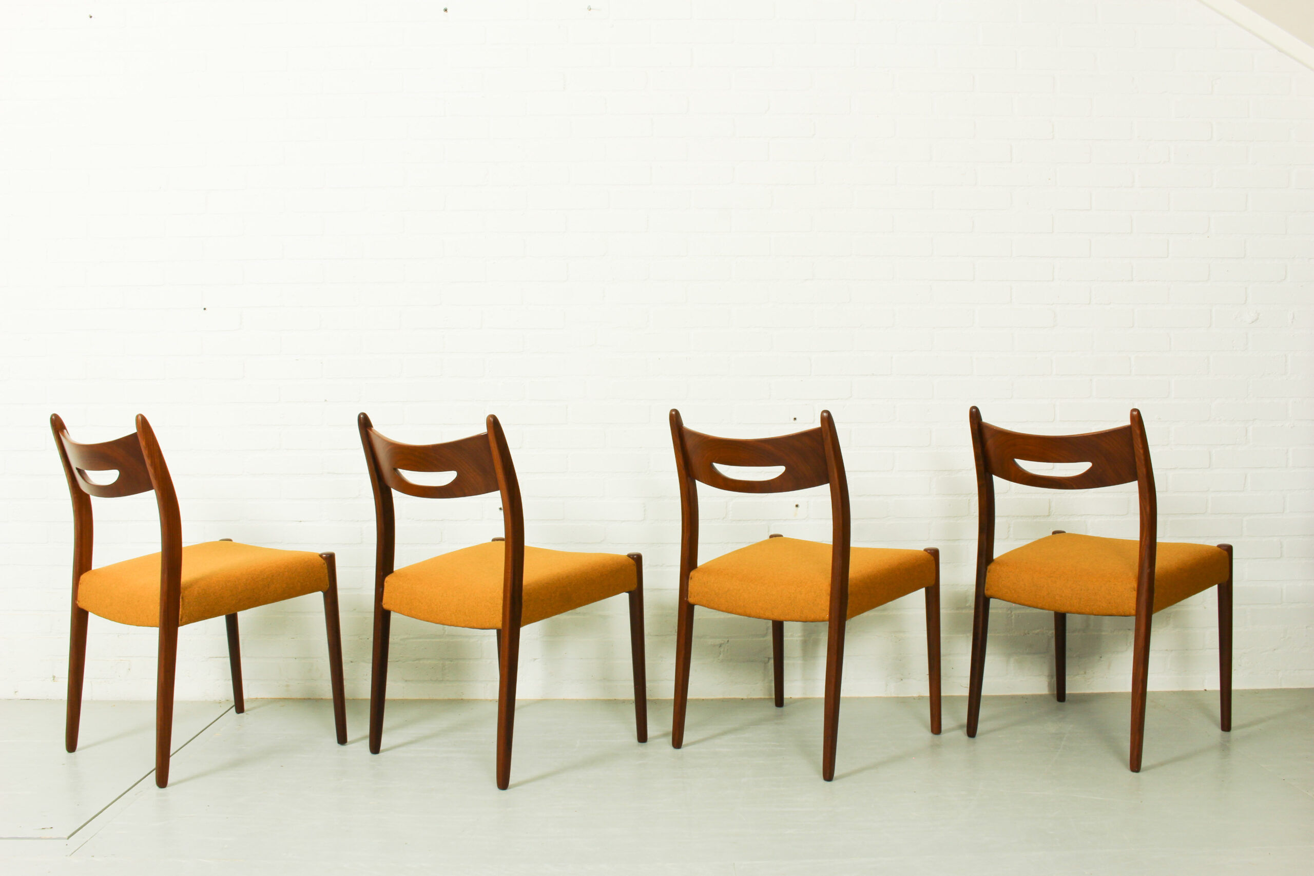 Set of 4 vintage teak armchairs, 1960s