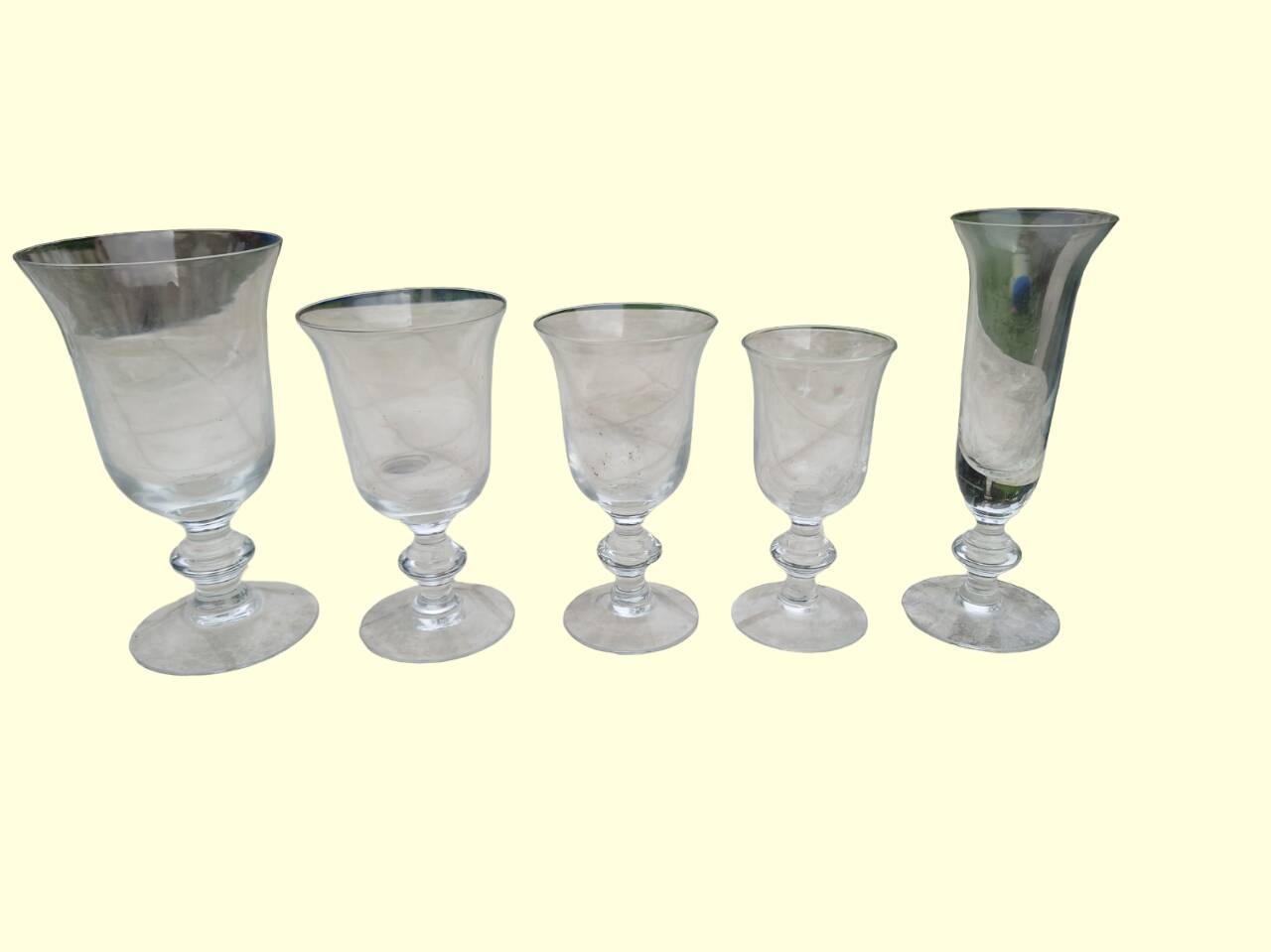 Set of 40 La Rochère Amitier crystal glasses from the 19th century + 8 replacements