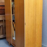 Wooden cabinet, wardrobe, shelves, vintage, 60s