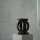 Antique wooden stool hand-carved by the Dogon people of Africa, Wabi-Sabi style, mid-20th century.