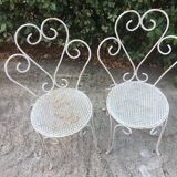 Lot de 4 chaises fer forgé