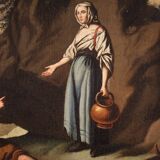 Antique Painting Pastoral Scene From The 18th Century