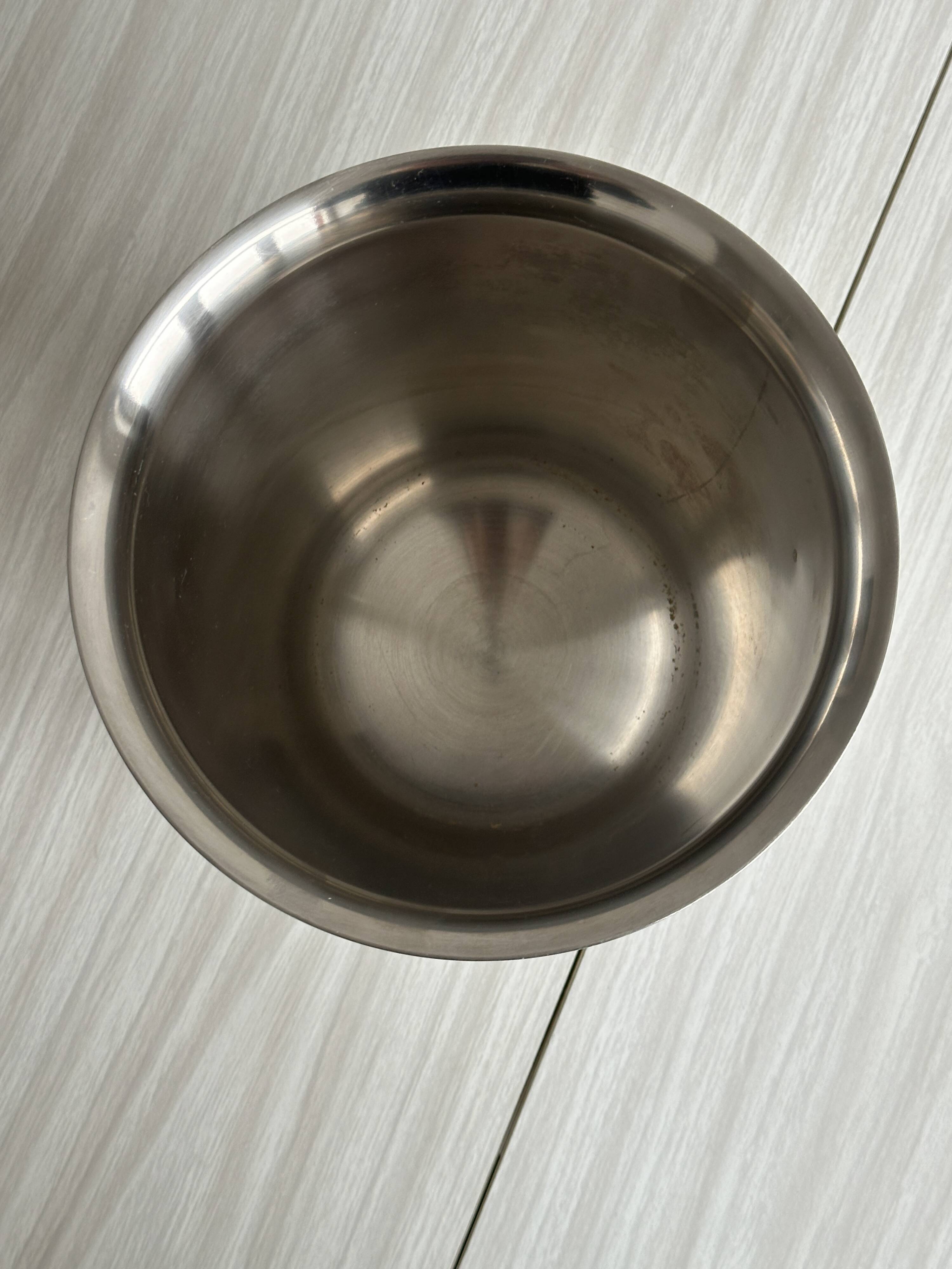 Shiny metal champagne bucket