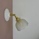 Vintage frosted glass tulip wall light
