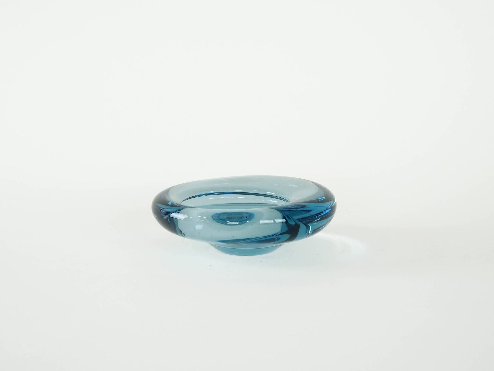 Glass platter, Danish design, 1960s, manufacturer: Holmegaard, designer: Pe