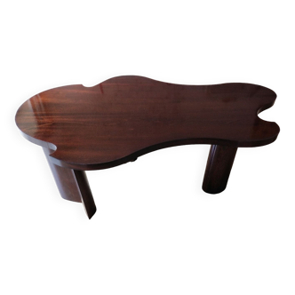 Table basse contemporaine en acajou massif