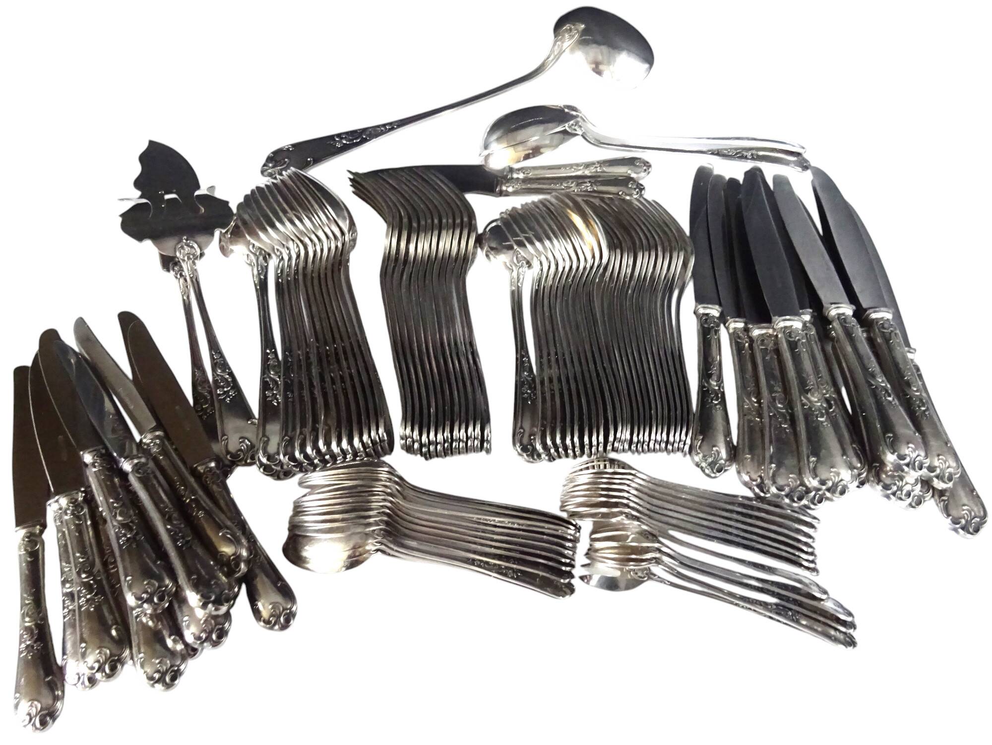 Silver-plated cutlery set - 103 pieces