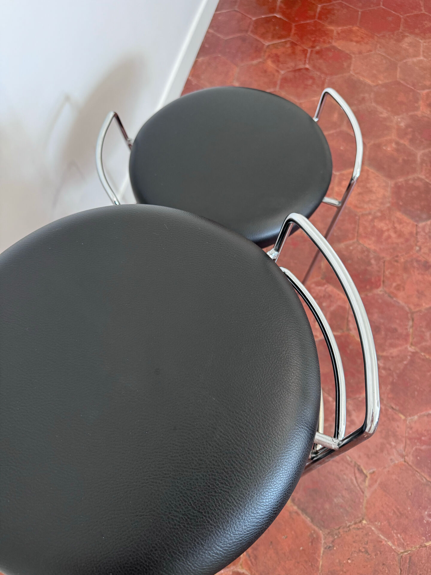 Tabourets cuir