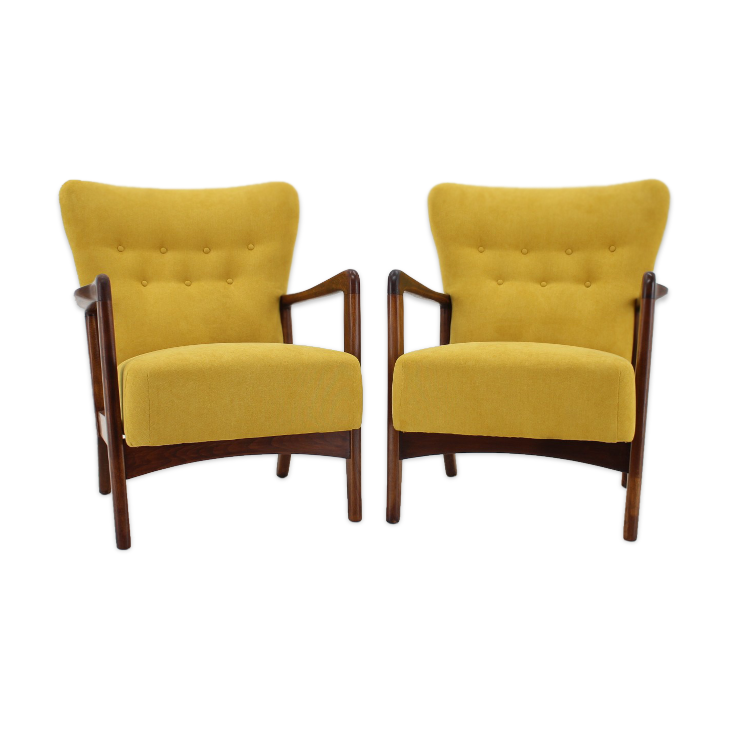 Set of Søren Hansen Armchairs for Fritz Hansen, Denmark, 1940s