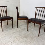 Chaises de salle à manger scandinaves, années 1960, Ensemble de 3
