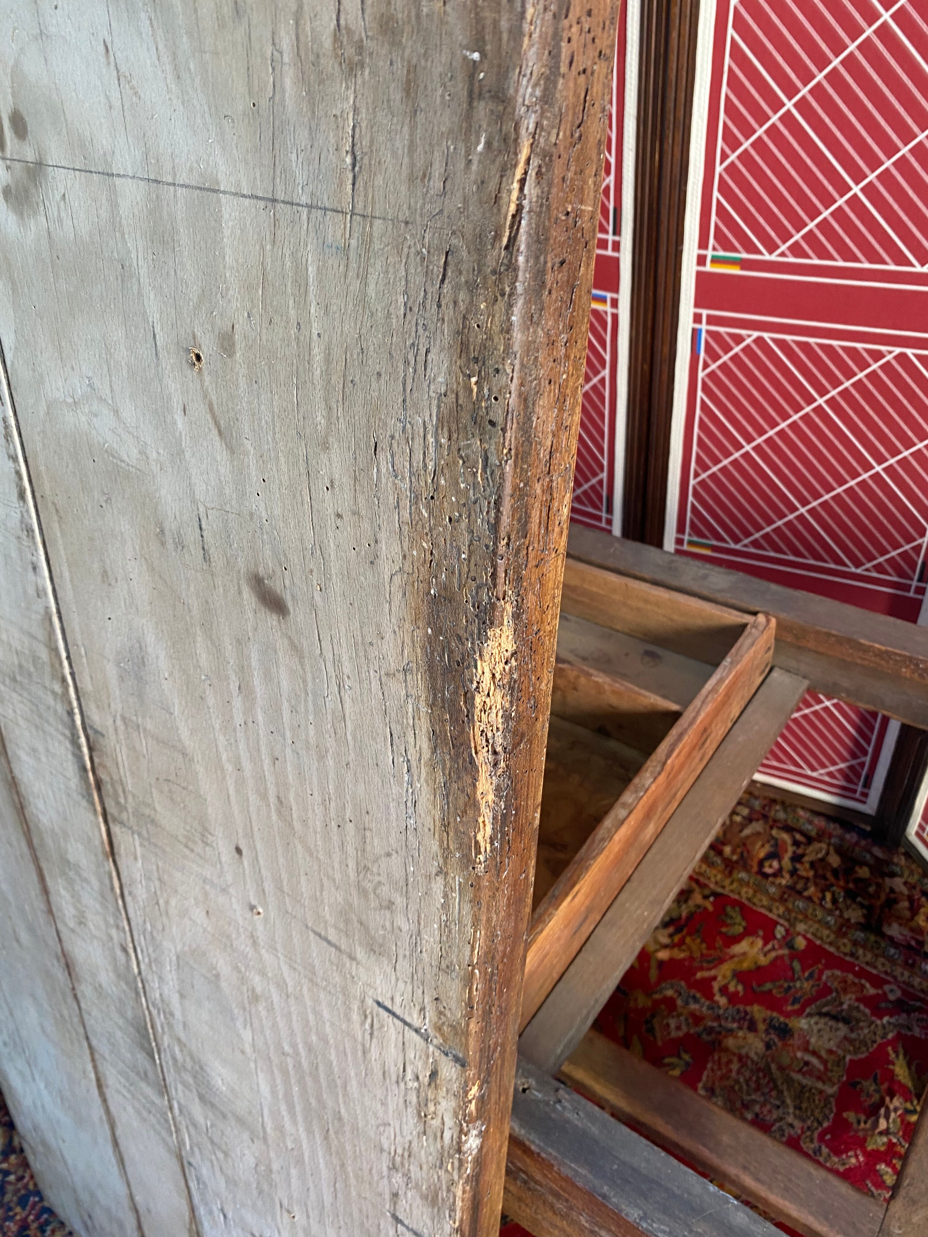 Old solid wood farmhouse table