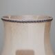 Ceramic lamp with Asian decoration with matching lampshade.