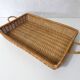 plateau en rotin vintage