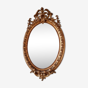 Miroir ancien ovale 88x55cm