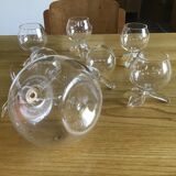 Carafe service and 6 ball glasses