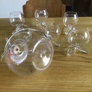 Carafe service and 6 ball glasses
