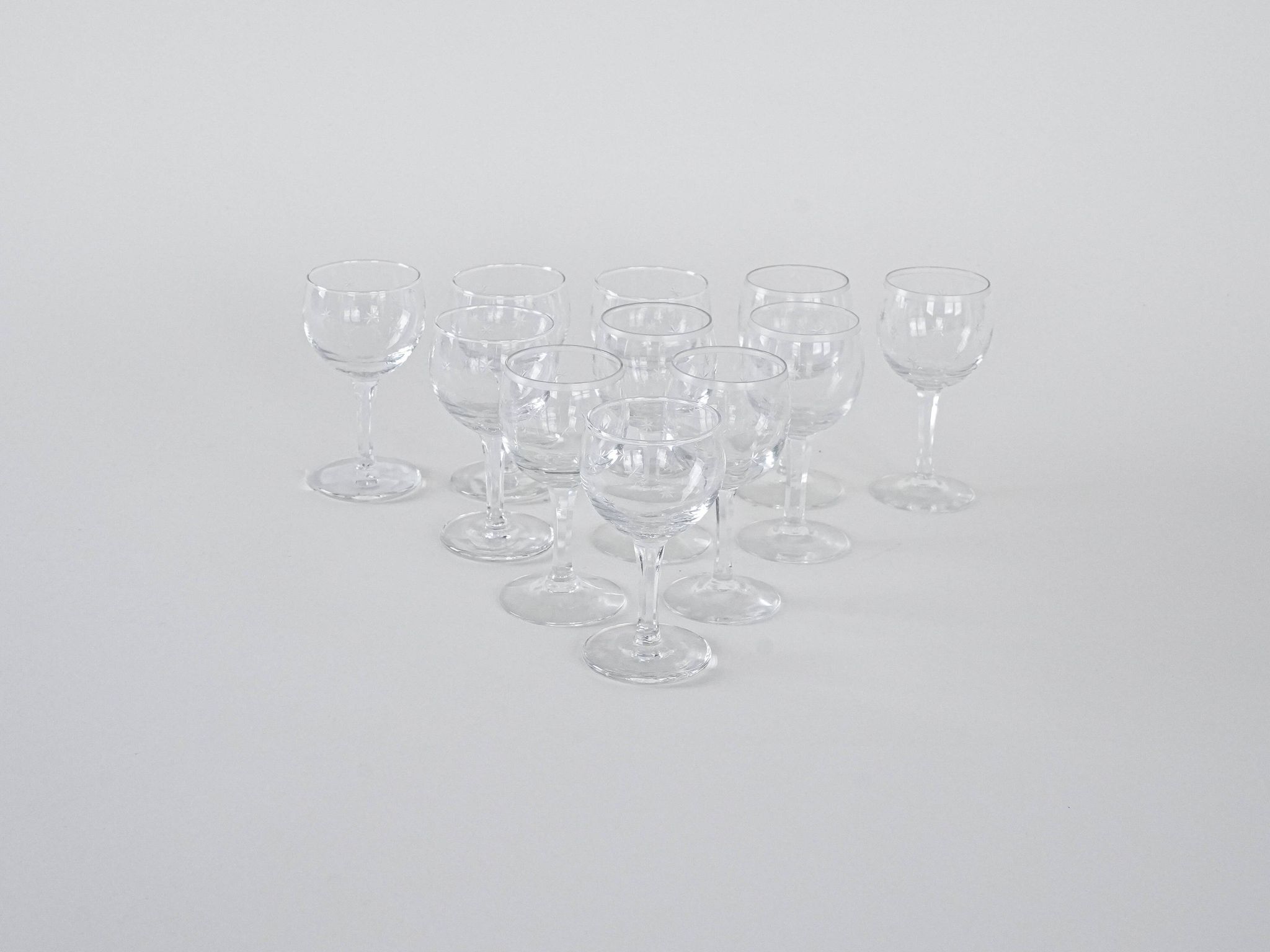 11 verres à vin danois, années 1970