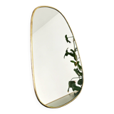Marrakchi Mirror in Golden Brass – 45×29 cm – Moroccan Artisanal Manufacture