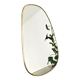 Marrakchi Mirror in Golden Brass – 45×29 cm – Moroccan Artisanal Manufacture