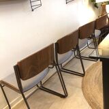 4 Scandinavian walnut chairs, 1970