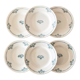 6 assiettes plates terre de fer vieux St Amand