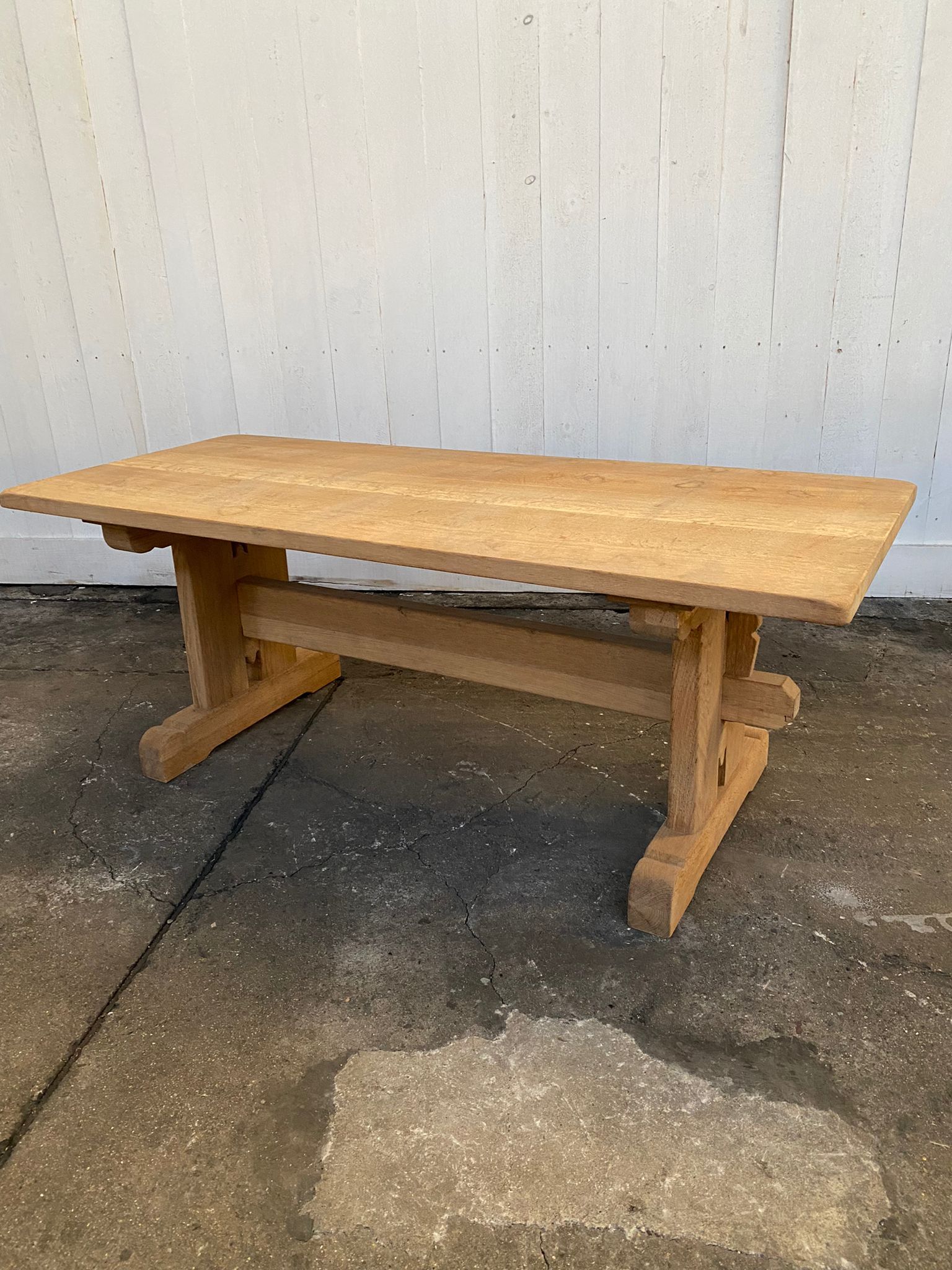 Solid oak monastery table