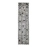 Black & beige turkish runner rug 72x284cm