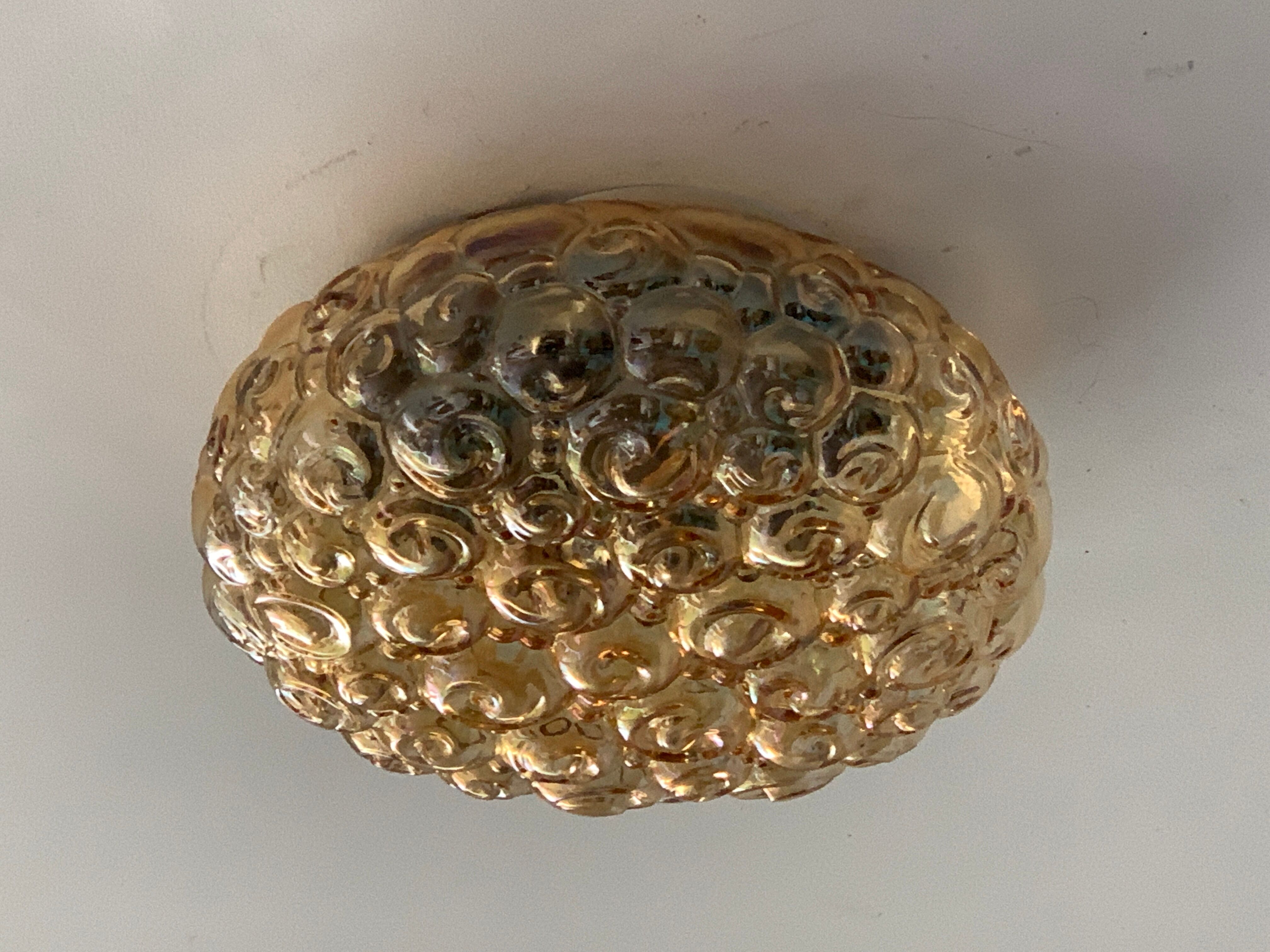 Ceiling lamp or wall lamp in glass, design Helena Tynell, 1960