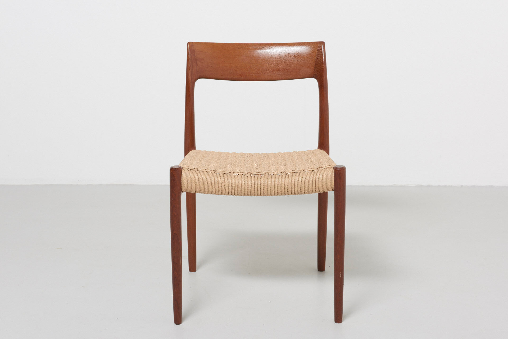6 seagrass dining chairs by Niels Otto Møller