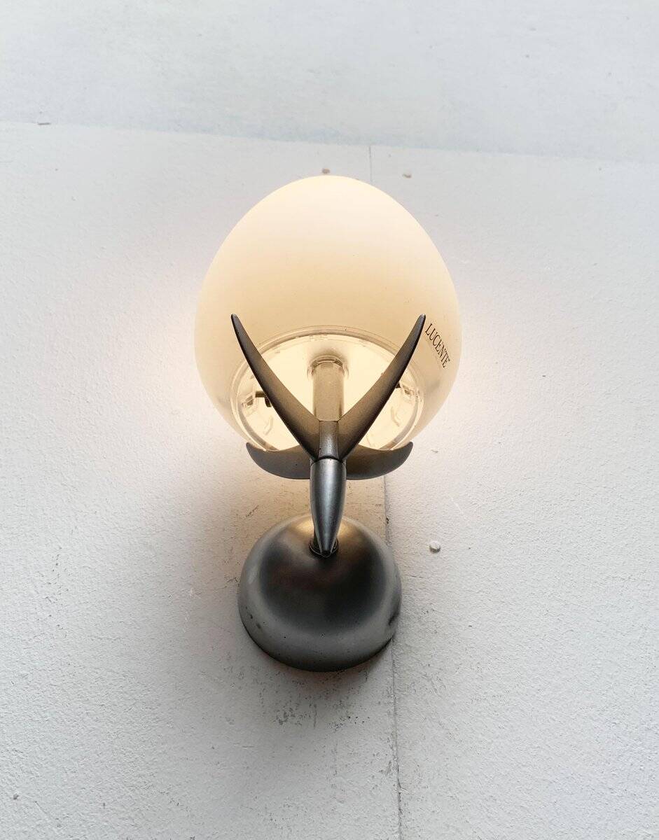 Vintage wall lamp in postmodern Italian glass by Lucente.
