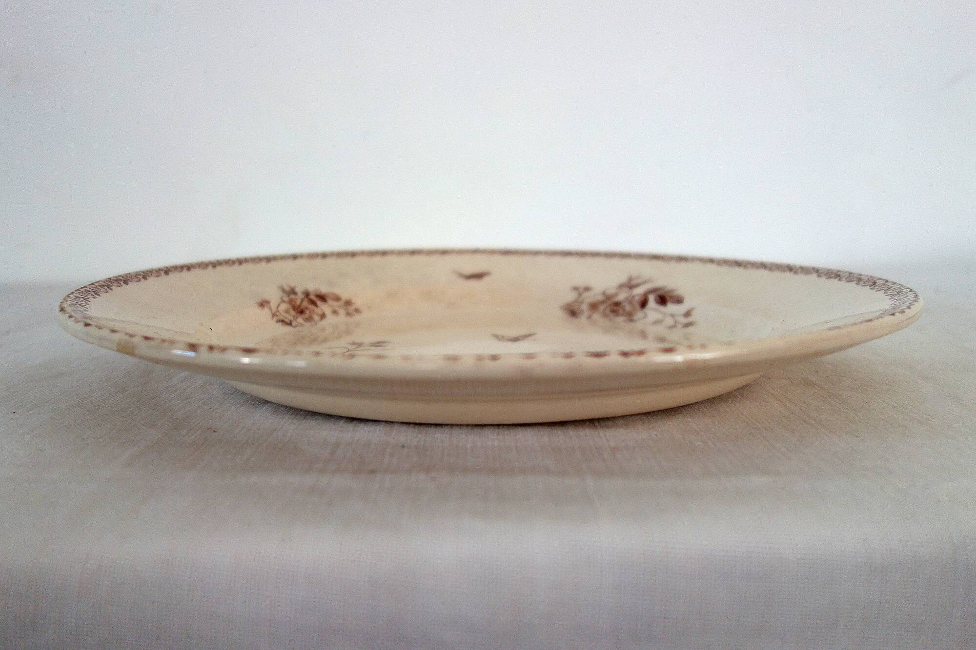 2 ironstone serving dishes Gien model Mai circa 1900