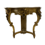 Nineteenth console in gilded wood
