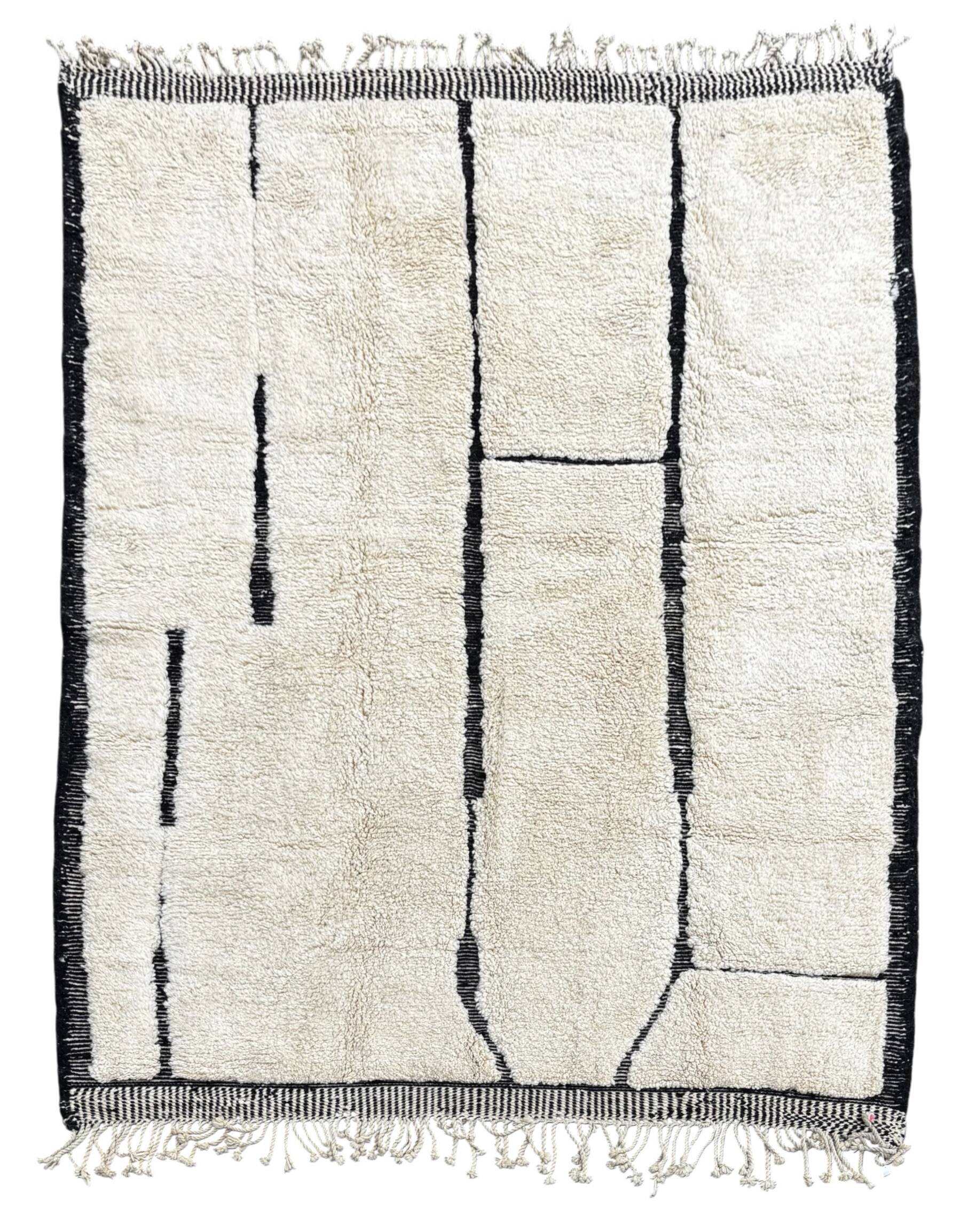 Sala - Custom black and white Moroccan Berber rug