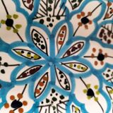 Moroccan glazed ceramic dish, Safi craftsmanship style