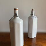 White bottle in glazed stoneware