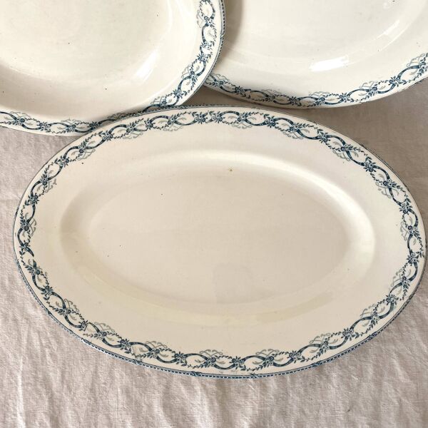 Lot de plats en terre de fer Salins France Régamier