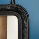 Miroir ancien Louis-Philippe 159cm/115cm décor floral, glace au mercure et piquée.