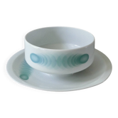 Saucière en porcelaine de Limoges, L Bernardaud, Oberon, années 70