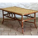 Bamboo and rattan coffee table